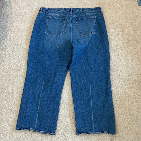 Old Navy Extra High Rise Sky Hi Wide Leg Trouser Jeans Retro Relaxed Size 26 - Picture 4 of 6